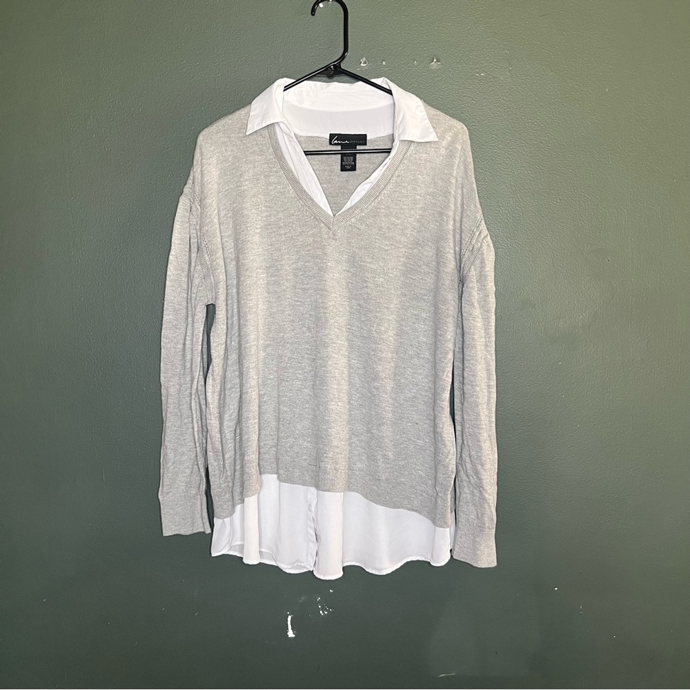 Lane Bryant faux layered sweater top